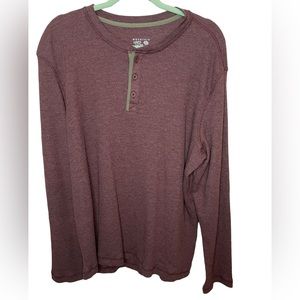 Men's Mountain Hardware 3 Button Thermal Shirt Size XL Extra Large